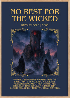 No Rest for the Wicked Minimalist Book Poster by Kresley Cole