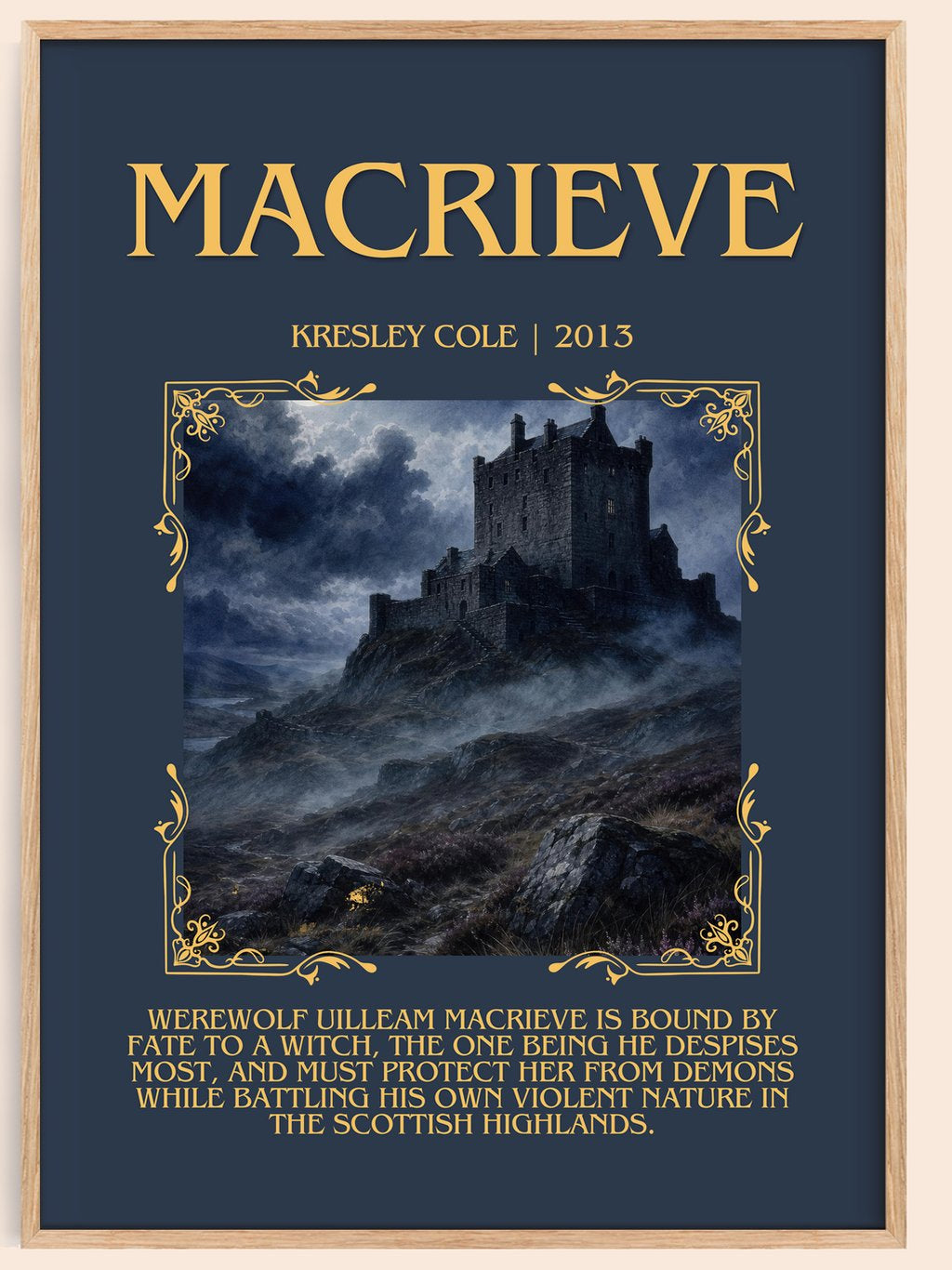 MacRieve Minimalist Book Poster by Kresley Cole – book poster
