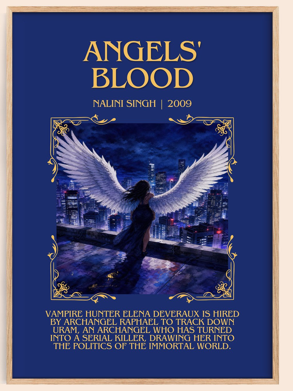 Angels' Blood Minimalist Book Poster by Nalini Singh – book poster