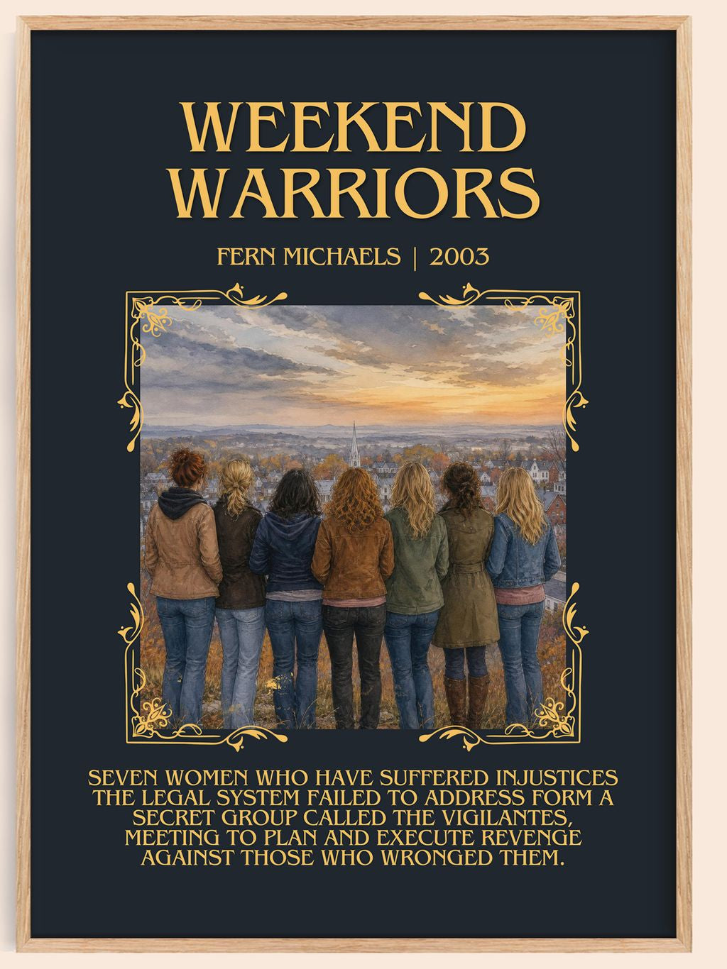 Weekend Warriors Minimalist Book Poster by Fern Michaels – book poster