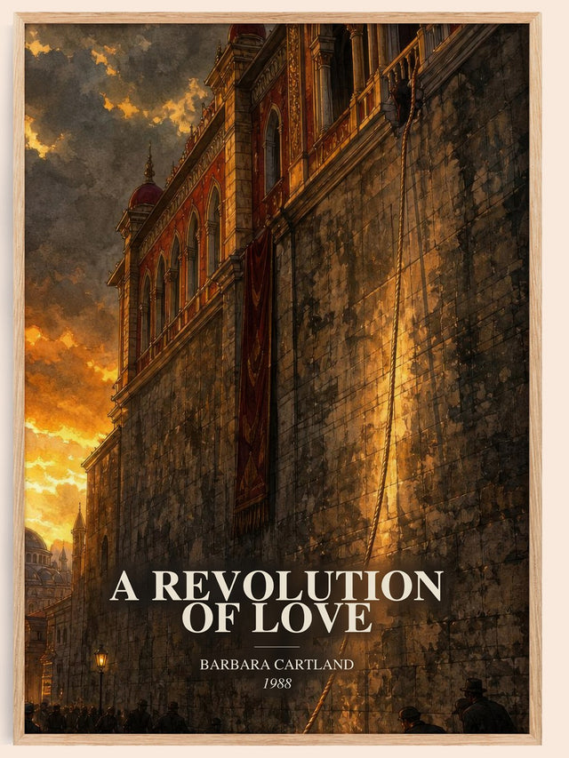 A Revolution Of Love Book Watercolour Illustration by Barbara Cartland
