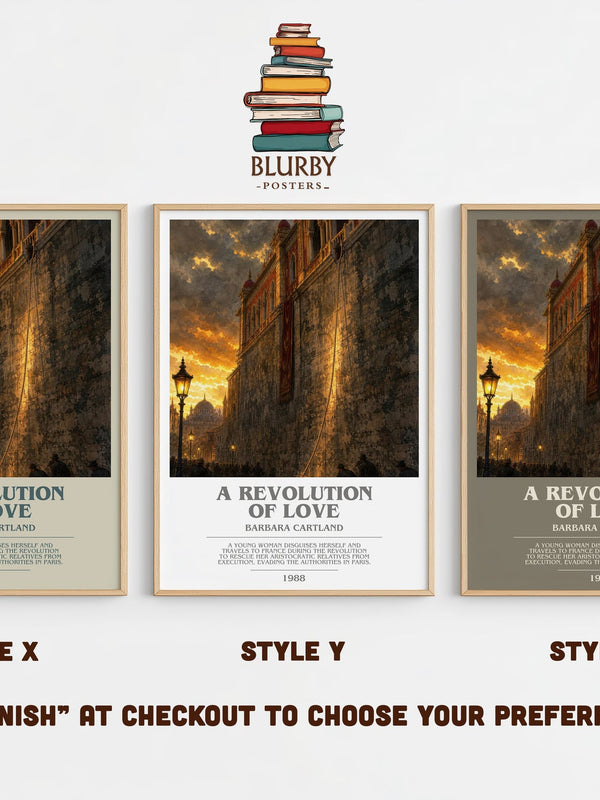 A Revolution Of Love bookish print in frame leaning in hallway – romance wall art