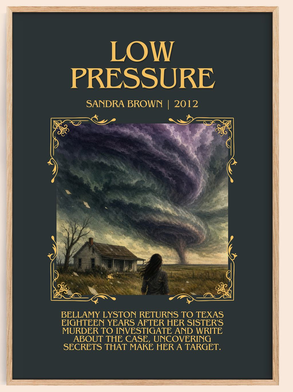 Low Pressure Minimalist Book Poster by Sandra Brown – book poster