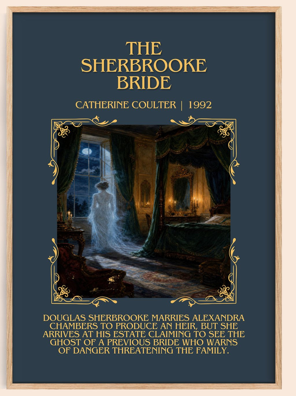 The Sherbrooke Bride Minimalist Book Poster by Catherine Coulter – book poster