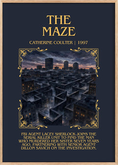 The Maze Minimalist Book Poster by Catherine Coulter