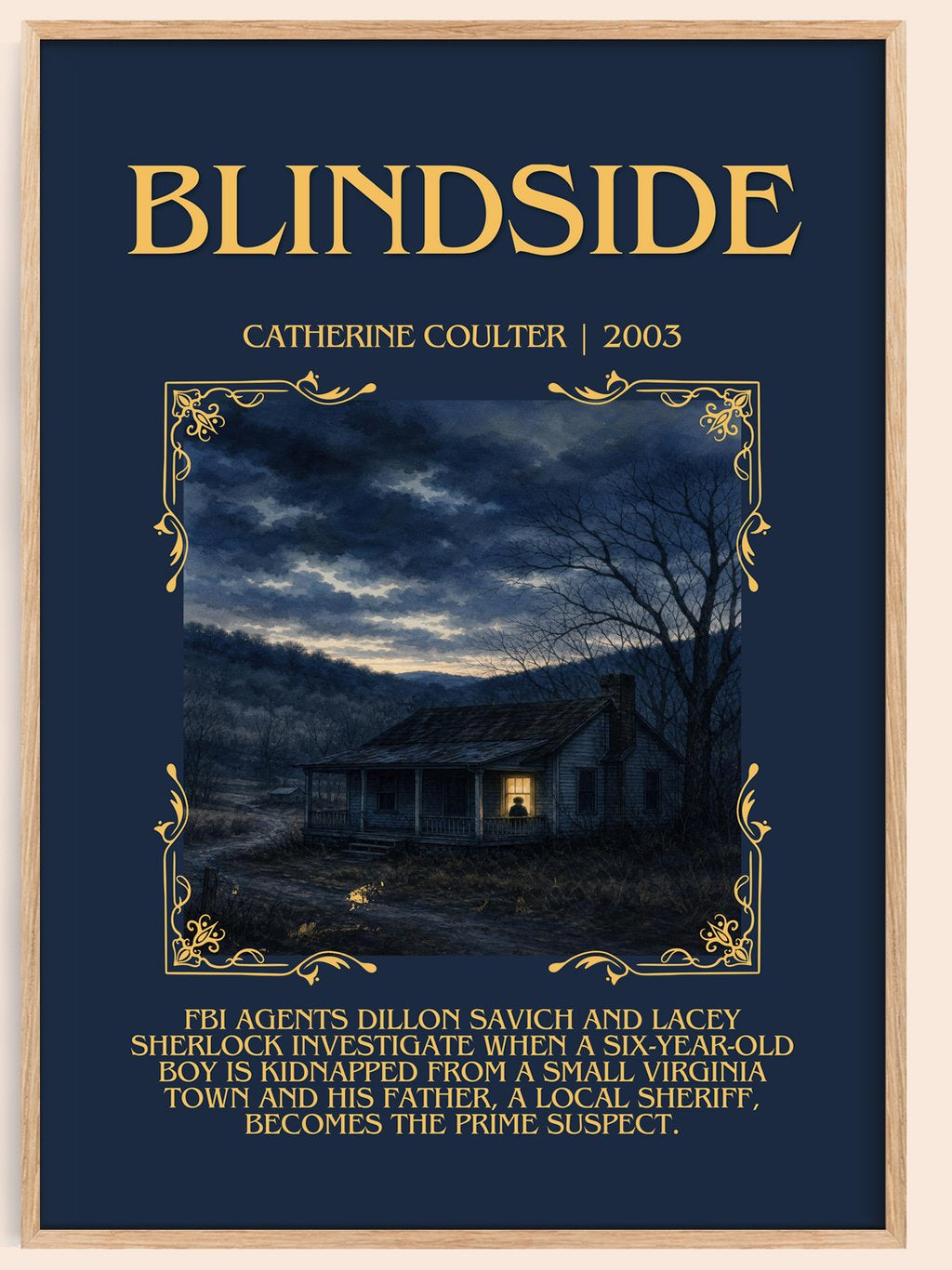 Blindside Minimalist Book Poster by Catherine Coulter – book poster