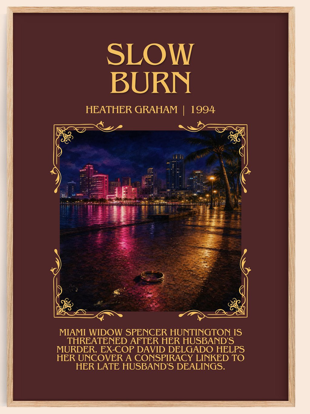 Slow Burn Minimalist Book Poster by Heather Graham – book poster