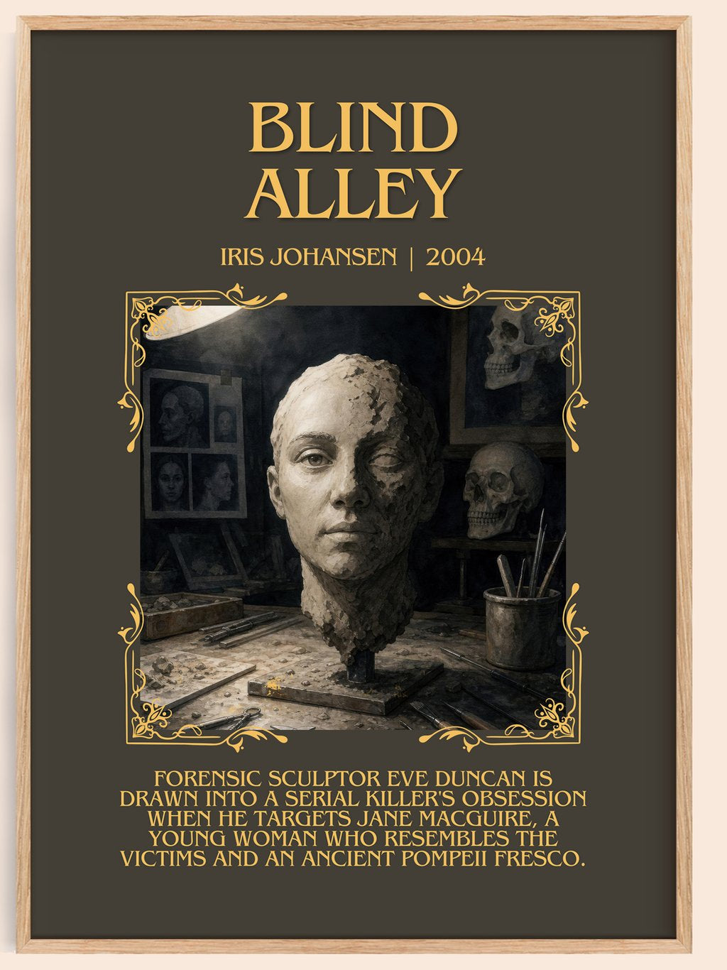 Blind Alley Minimalist Book Poster by Iris Johansen – book poster