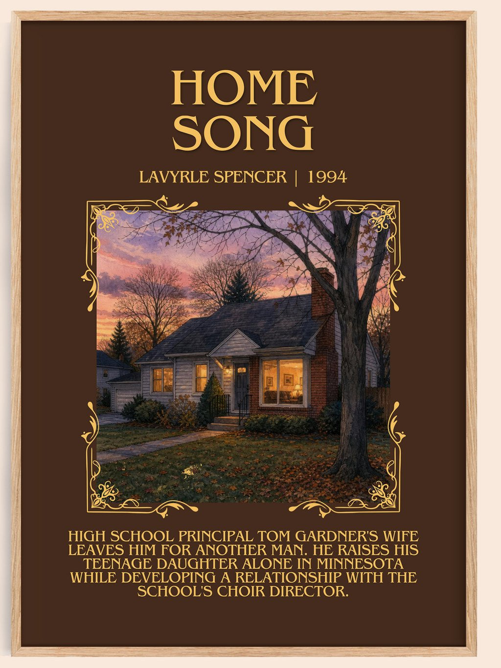 Home Song Minimalist Book Poster by LaVyrle Spencer – book poster