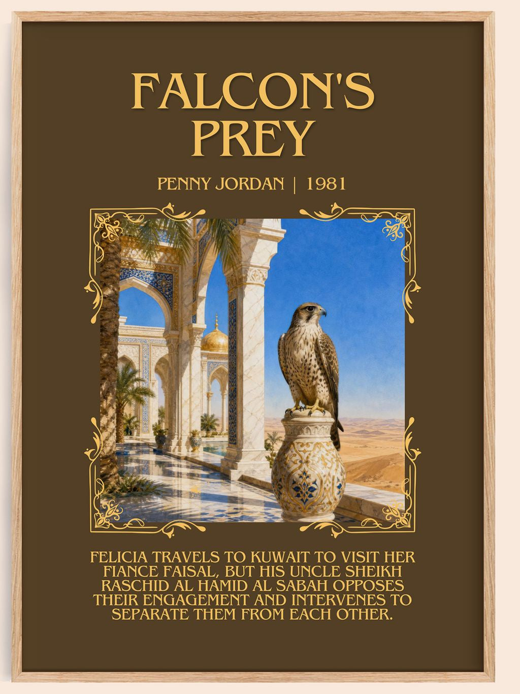 Falcon's Prey Minimalist Book Poster by Penny Jordan – book poster