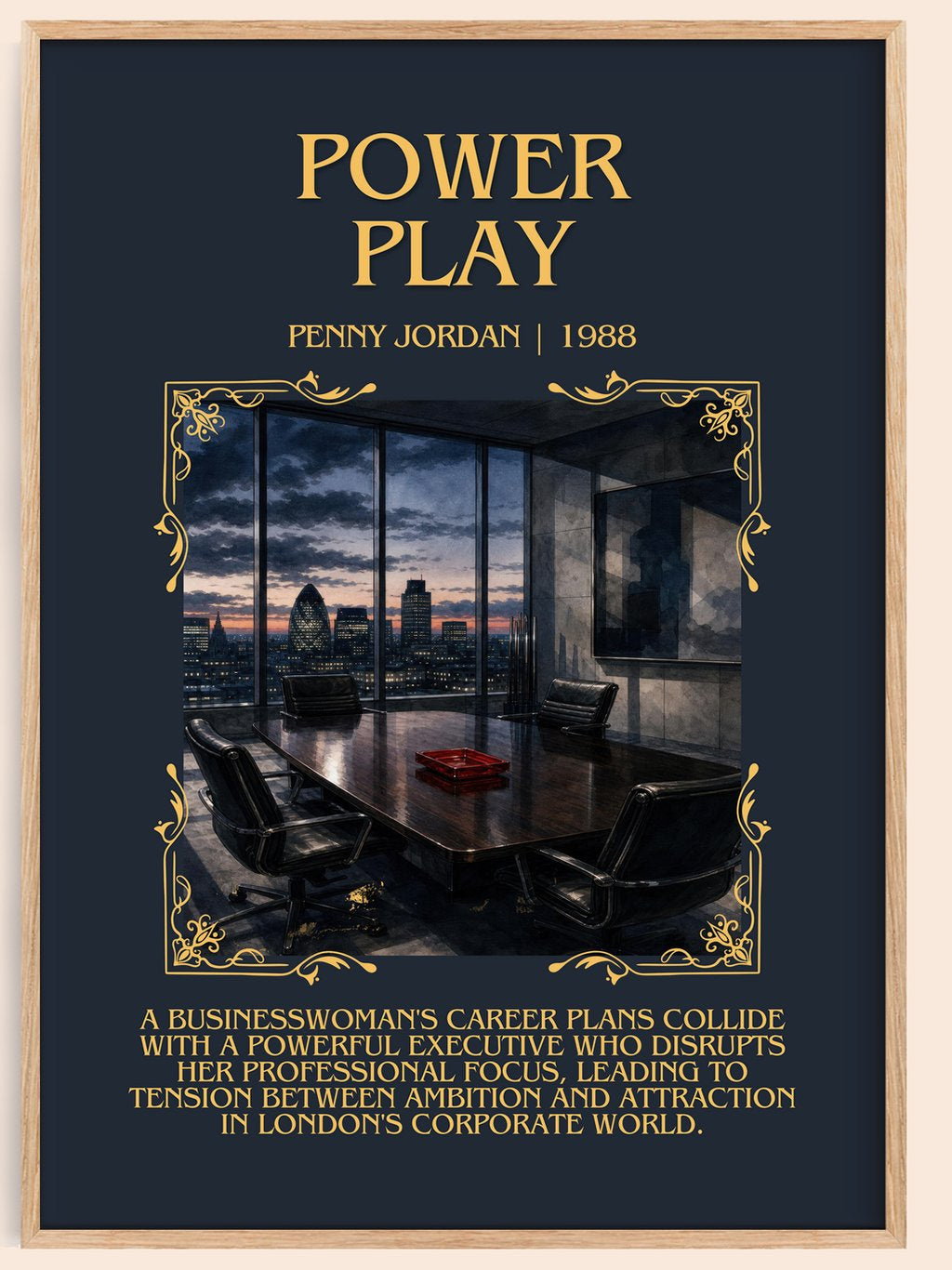 Power Play Minimalist Book Poster by Penny Jordan – book poster