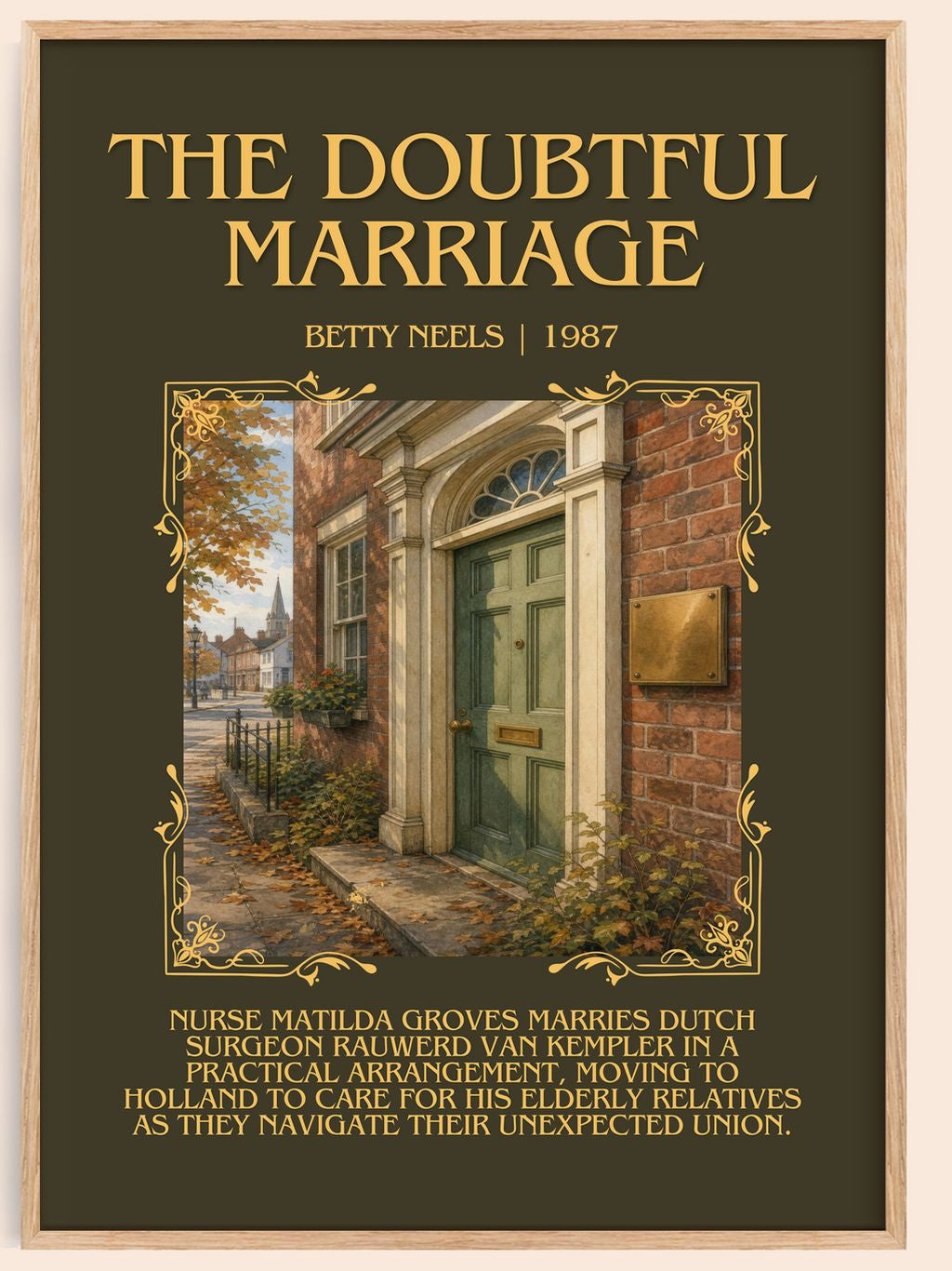 The Doubtful Marriage Minimalist Book Poster by Betty Neels – book poster