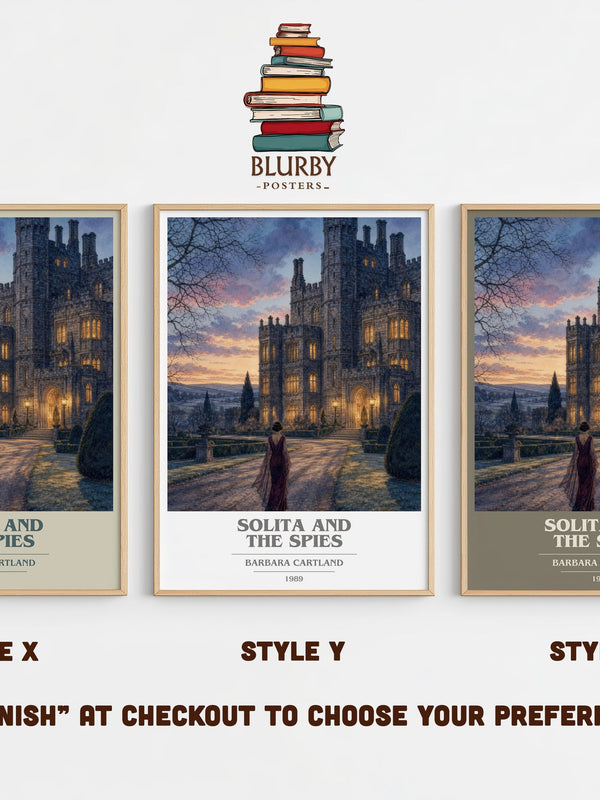 Solita And The Spies book cover print in frame leaning in hallway – historical fiction wall art