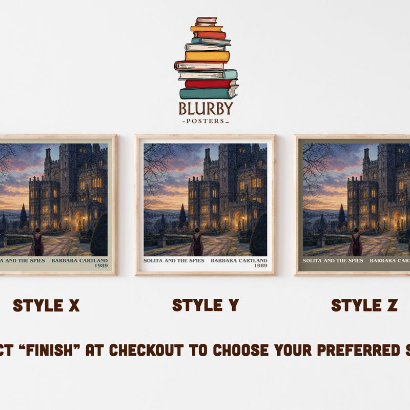 Solita And The Spies literary print in frame leaning in hallway – historical fiction wall art