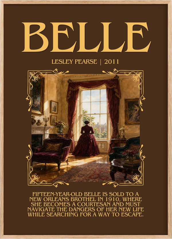 Belle Minimalist Book Poster by Lesley Pearse