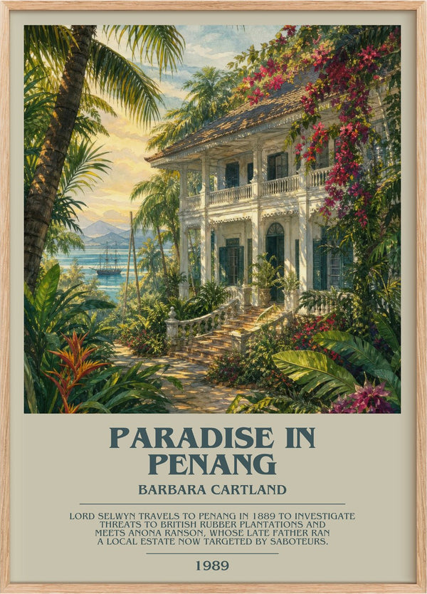 Paradise In Penang Bookish Wall Art by Barbara Cartland