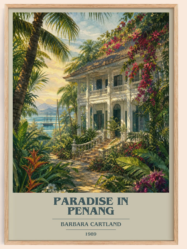 Paradise In Penang Book Cover Poster by Barbara Cartland