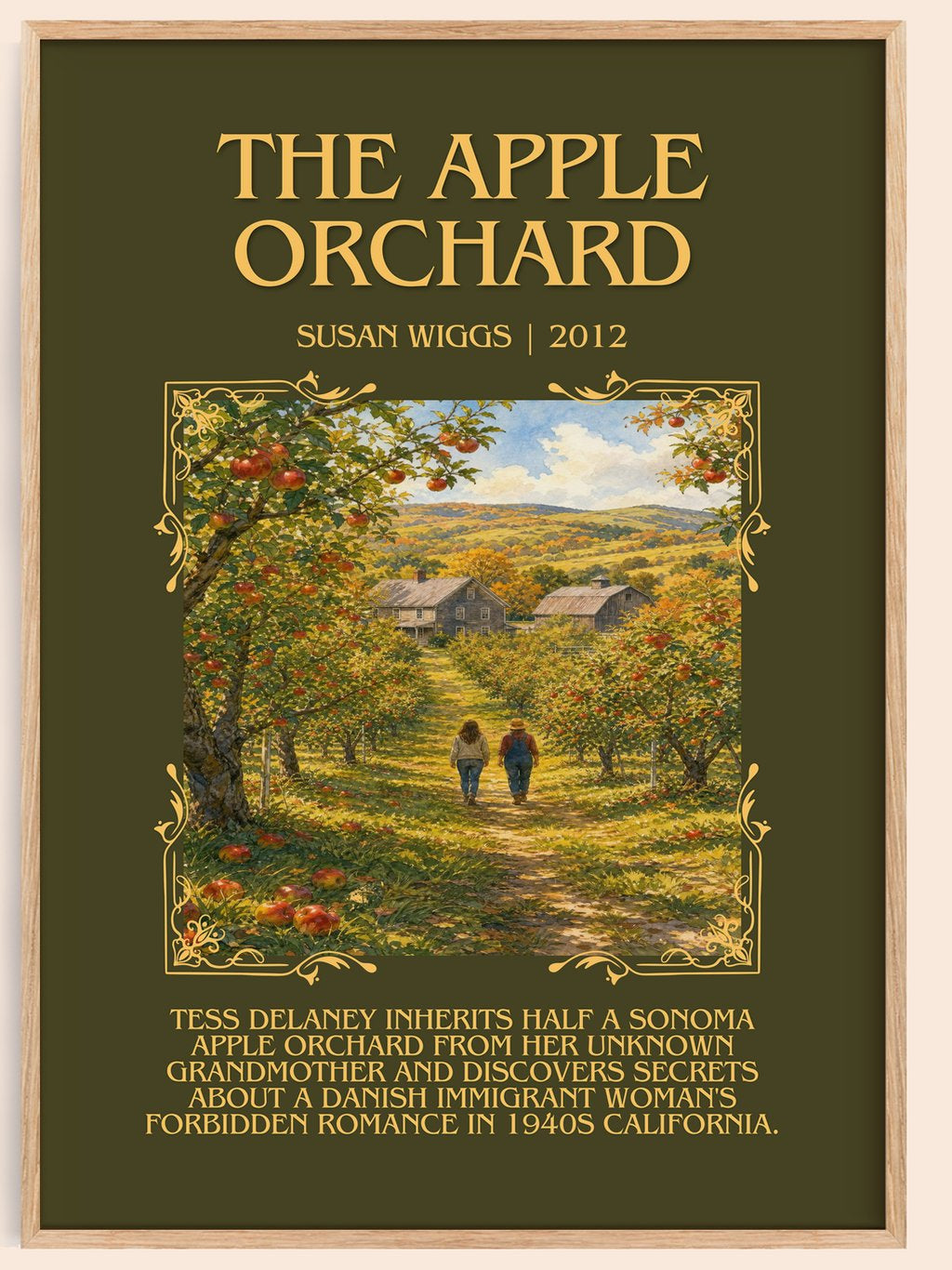 The Apple Orchard Minimalist Book Poster by Susan Wiggs – book poster