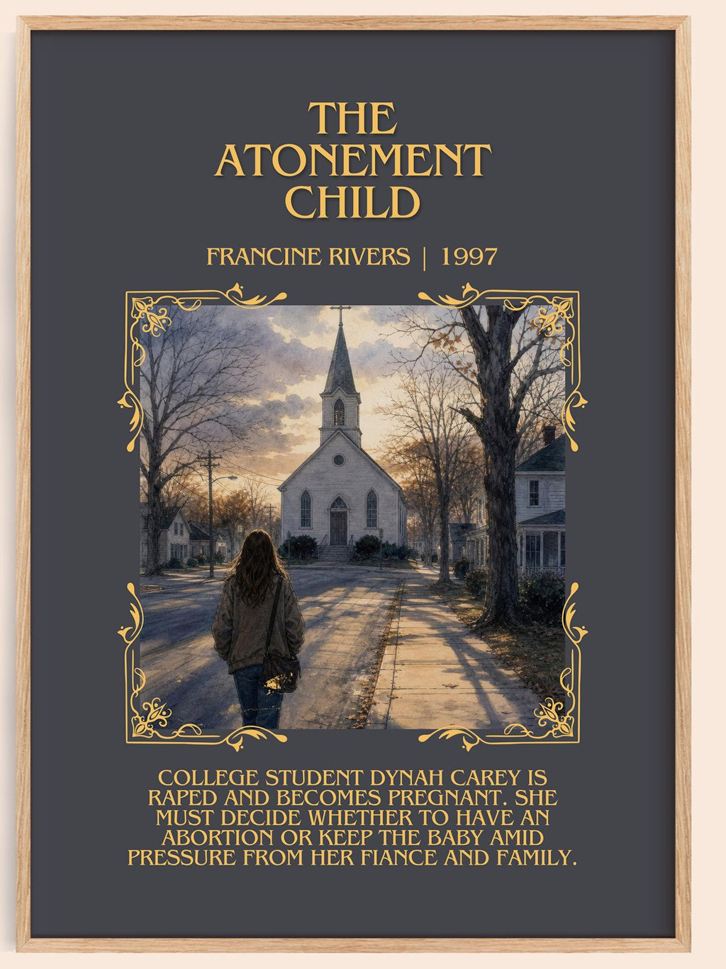 The Atonement Child Minimalist Book Poster by Francine Rivers – book poster
