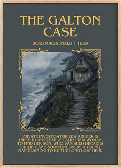 The Galton Case Minimalist Book Poster by Ross Macdonald