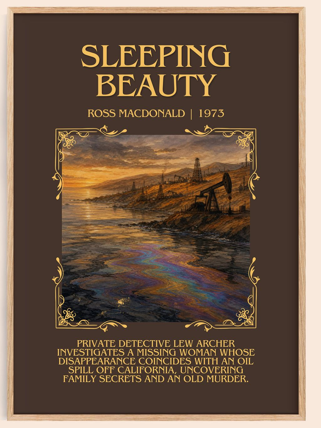 Sleeping Beauty Minimalist Book Poster by Ross Macdonald – book poster