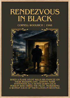 Rendezvous in Black Minimalist Book Poster by Cornell Woolrich