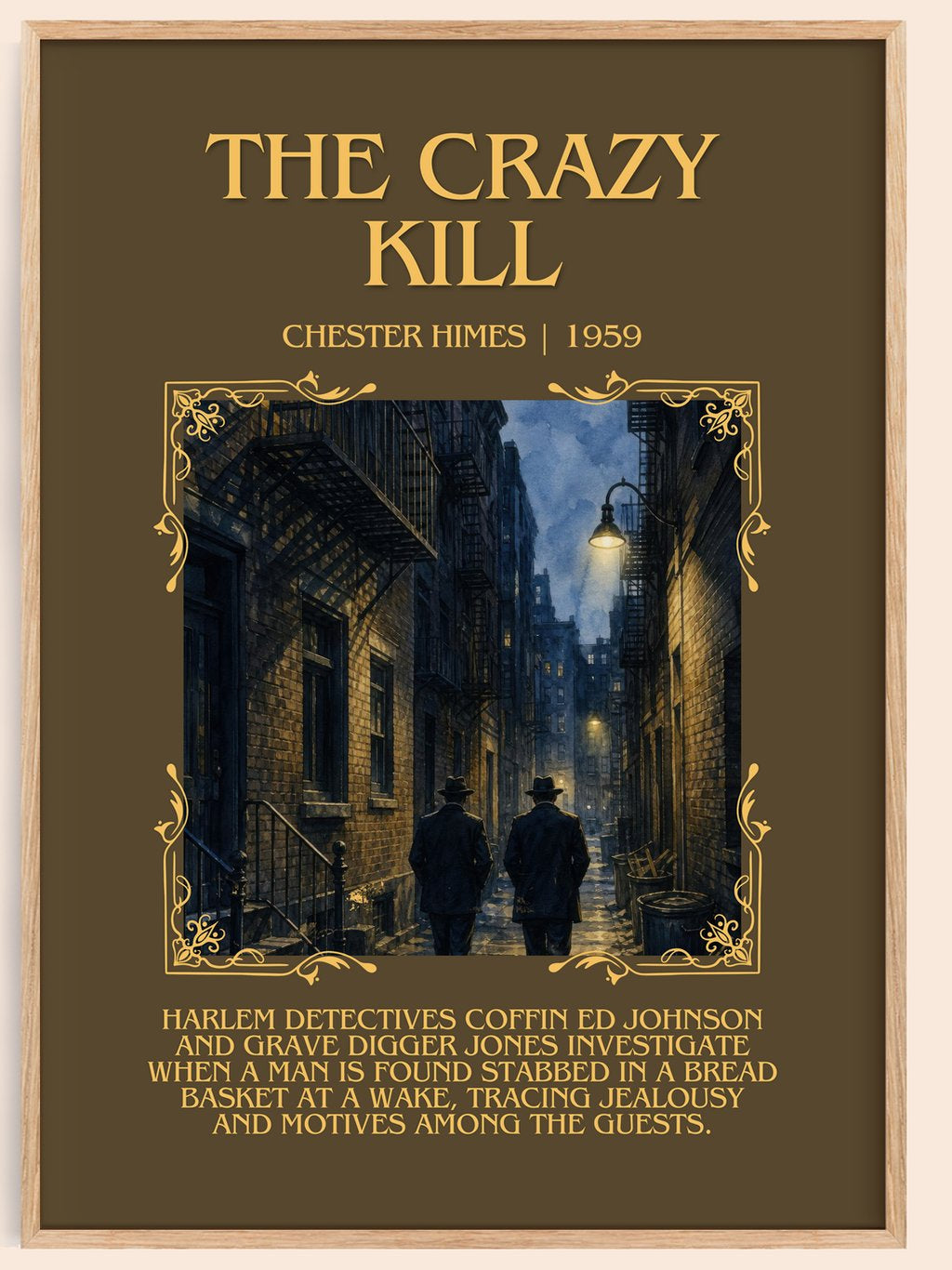 The Crazy Kill Minimalist Book Poster by Chester Himes – book poster