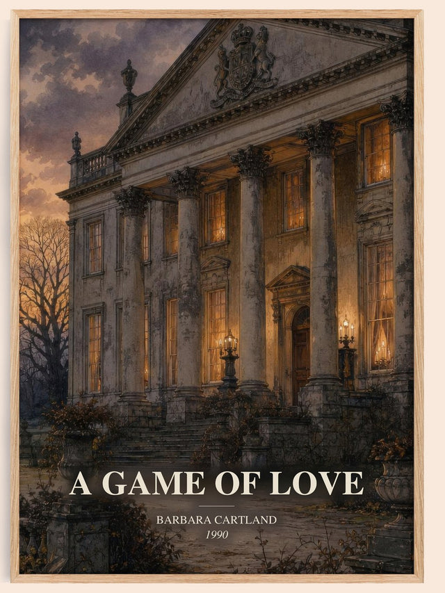 A Game Of Love Book Watercolour Illustration by Barbara Cartland