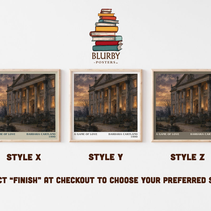 A Game Of Love literary print in frame leaning in hallway – romance wall art