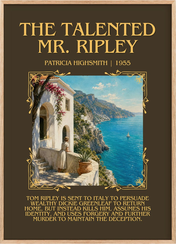 The Talented Mr. Ripley Minimalist Book Poster by Patricia Highsmith