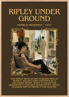 Ripley Under Ground Minimalist Book Poster by Patricia Highsmith