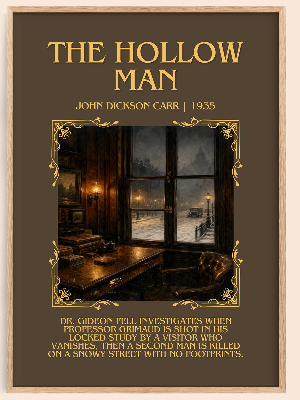 The Hollow Man Minimalist Book Poster by John Dickson Carr – book poster