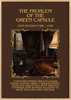 Problem of the Green Capsule Minimalist Book Poster by J. Carr