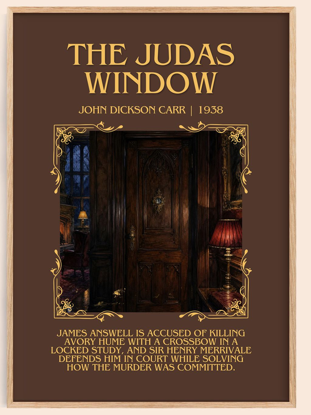 The Judas Window Minimalist Book Poster by John Dickson Carr – book poster