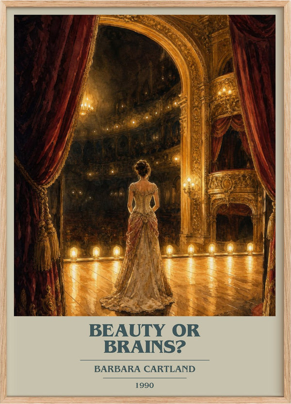 Beauty Or Brains? Book Cover Poster by Barbara Cartland