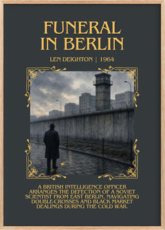 Funeral in Berlin Minimalist Book Poster by Len Deighton