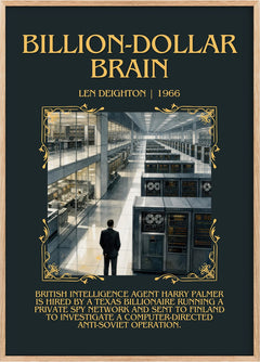 Billion-Dollar Brain Minimalist Book Poster by Len Deighton