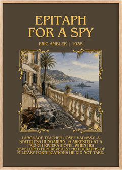 Epitaph for a Spy Minimalist Book Poster by Eric Ambler
