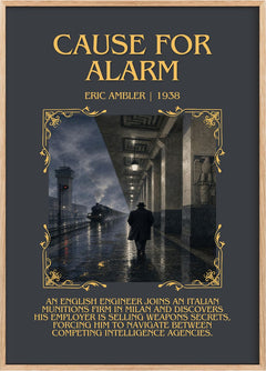 Cause for Alarm Minimalist Book Poster by Eric Ambler