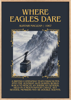 Where Eagles Dare Minimalist Book Poster by Alistair MacLean