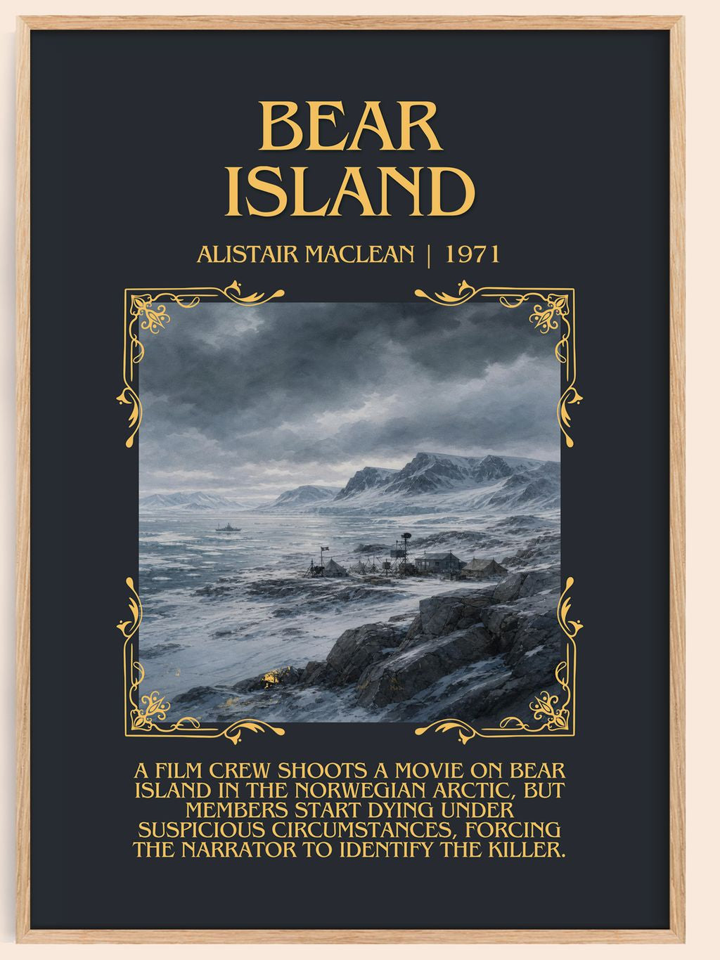 Bear Island Minimalist Book Poster by Alistair MacLean – book poster