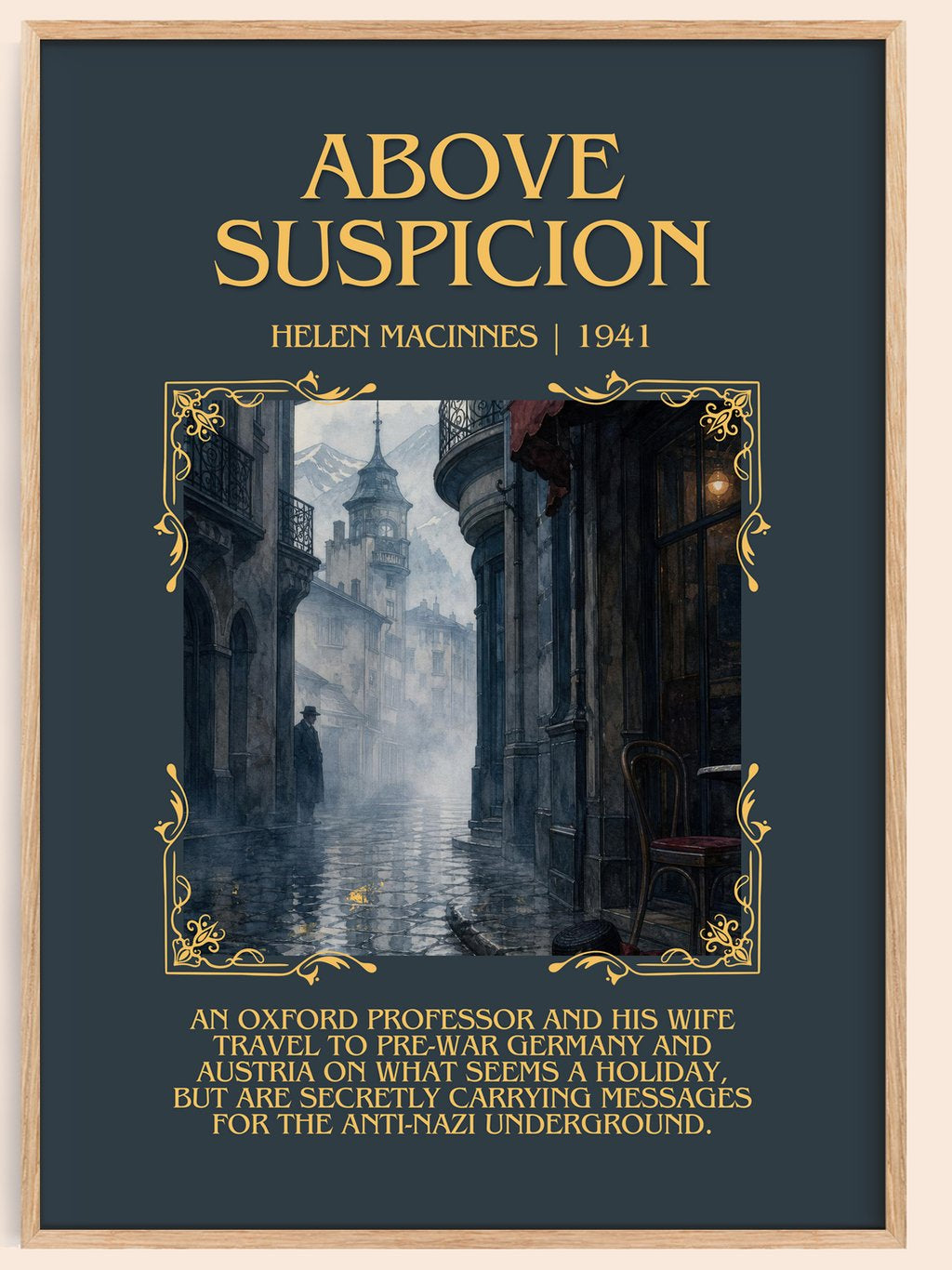Above Suspicion Minimalist Book Poster by Helen MacInnes – book poster