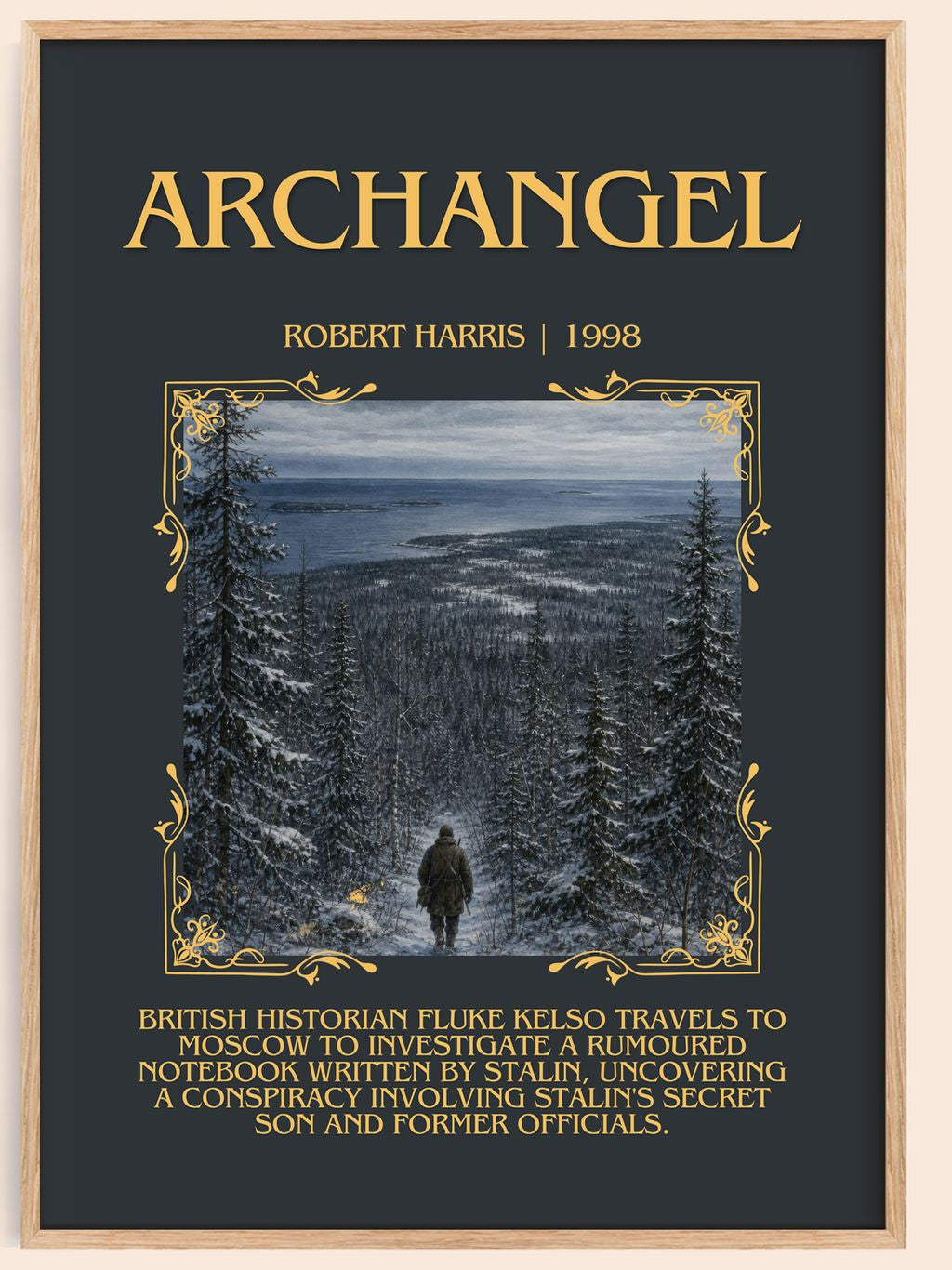 Archangel Minimalist Book Poster by Robert Harris – book poster