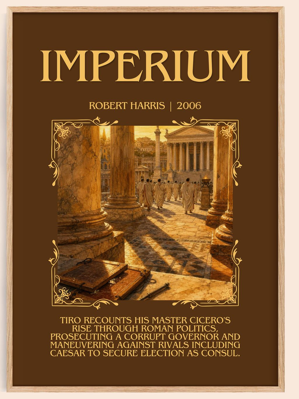 Imperium Minimalist Book Poster by Robert Harris – book poster