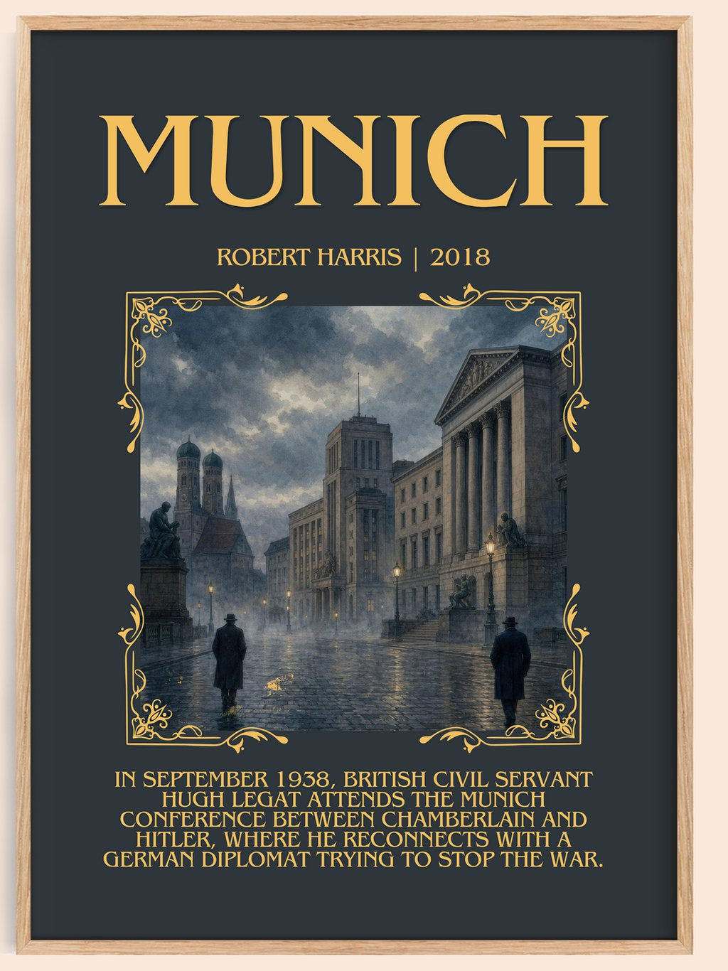 Munich Minimalist Book Poster by Robert Harris – book poster