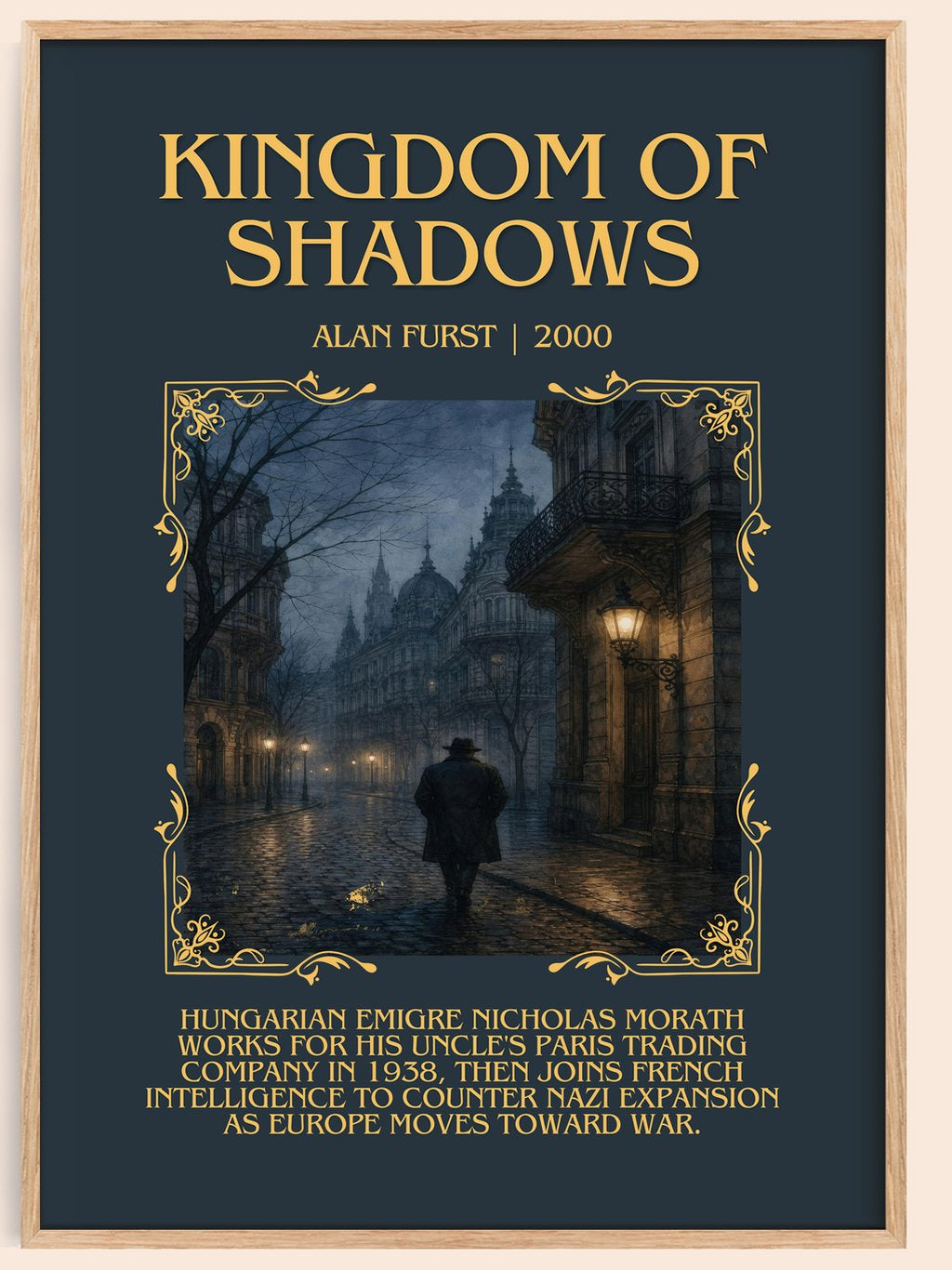 Kingdom of Shadows Minimalist Book Poster by Alan Furst – book poster