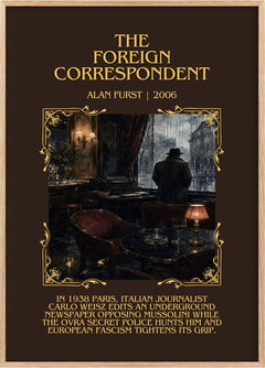 The Foreign Correspondent Minimalist Book Poster by Alan Furst