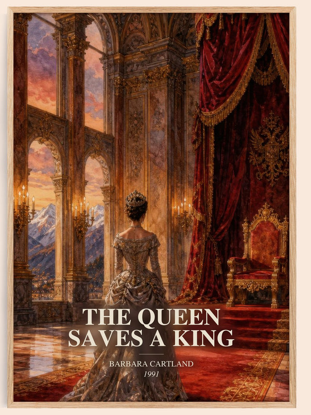 Queen Saves A King Book Watercolour Illustration by Barbara Cartland