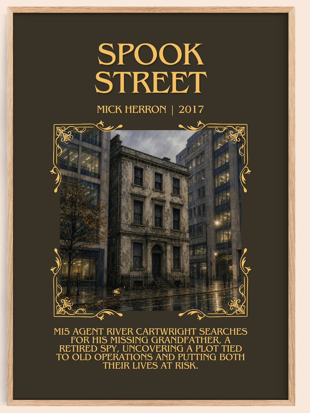 Spook Street Minimalist Book Poster by Mick Herron – book poster