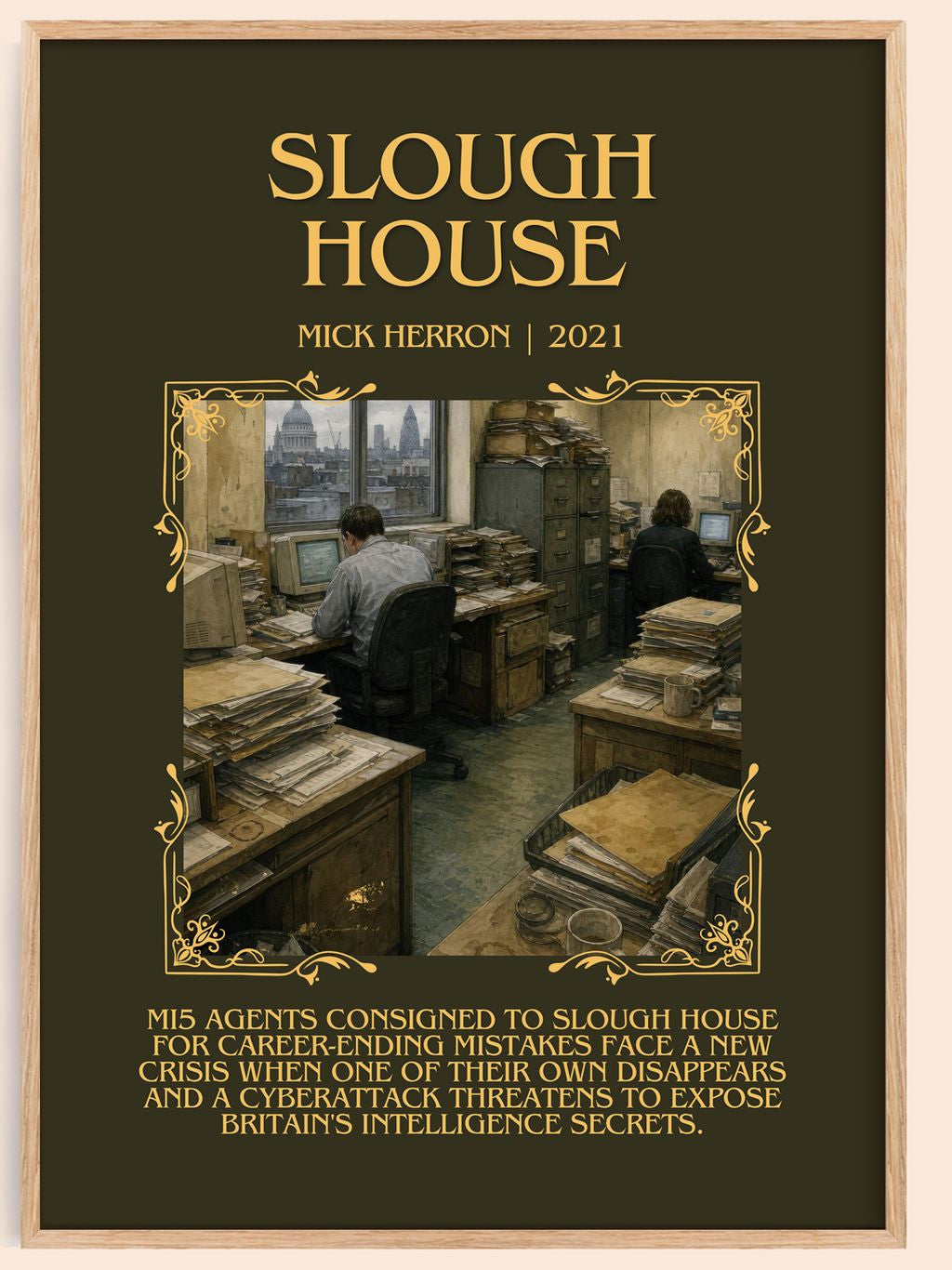 Slough House Minimalist Book Poster by Mick Herron – book poster